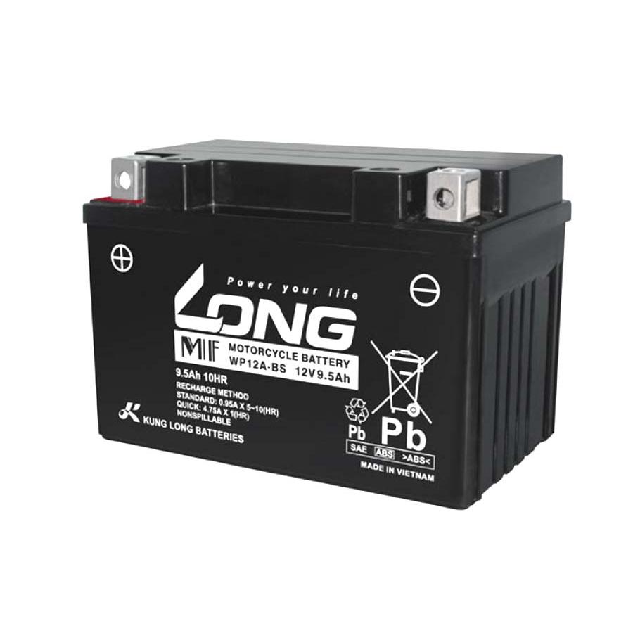 ロングバッテリー バッテリー 12V/9.5Ah 液注入済 互換 YT12A-BS 相当