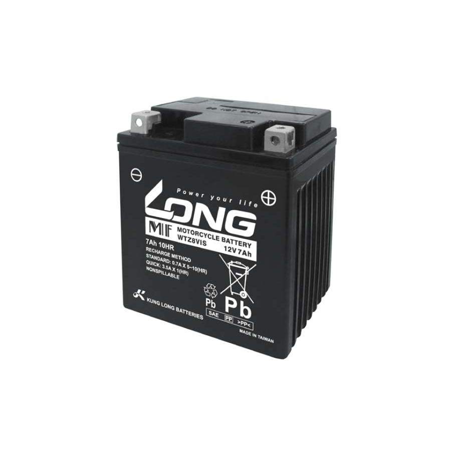 ロングバッテリー バッテリー 12V/7Ah 液注入済 互換 GTZ8V YTZ8V YTX7L-BS TTZ8V 相当