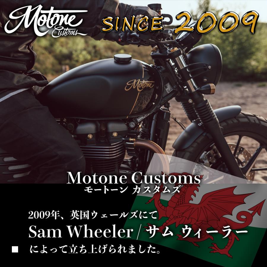 Motone(モートーン) エンブレム CAFE RACER アルミ ポリッシュ 2個 汎用 2XSNG009W 2
