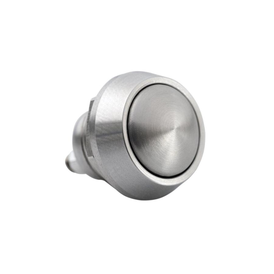 モートーン プッシュスイッチ 1ボタン シルバー M12 汎用 MME006