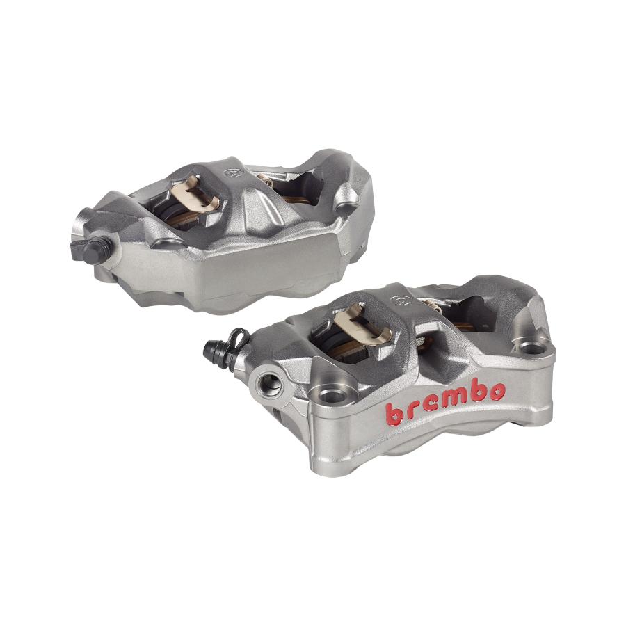 brembo (ブレンボ) STYLEMA ラジアル モノブロック 4P キャリパー チタニウムアルマイト レッドロゴ 左右セット 220-D020-10