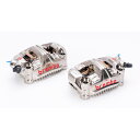brembo (ブレンボ) GP4-MS ラジアル CNC モノブロック 4P キャリパー ニッケルコーティング レッドロゴ 左右セット Φ30 取付ピッチ:1...