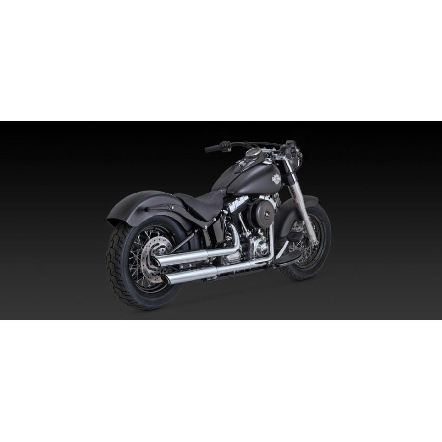 VANCE & HINES（バンス＆ハインズ） TwinSlash PCX 3in Slip-on ツインスラッシュ 3インチ スリップオンマフラー クローム マフラー SOFTAIL 16341