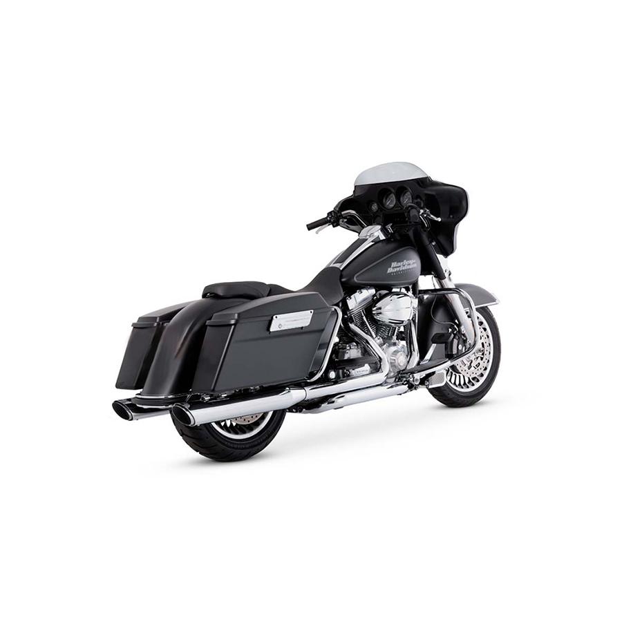 VANCE & HINES（バンス＆ハインズ） TwinSlash Round ツインスラッシュ ラウンド スリップオンマフラー クローム マフラー TOURING 95-16 1801-0392