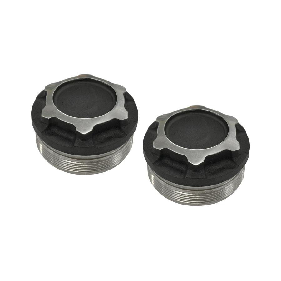 Motone(モートーン) フロントフォークキャップ CAPOS アルミ ブラック/ポリッシュ ボンネビル Bobber (21-25) Speedmaster (21-25) MMU630