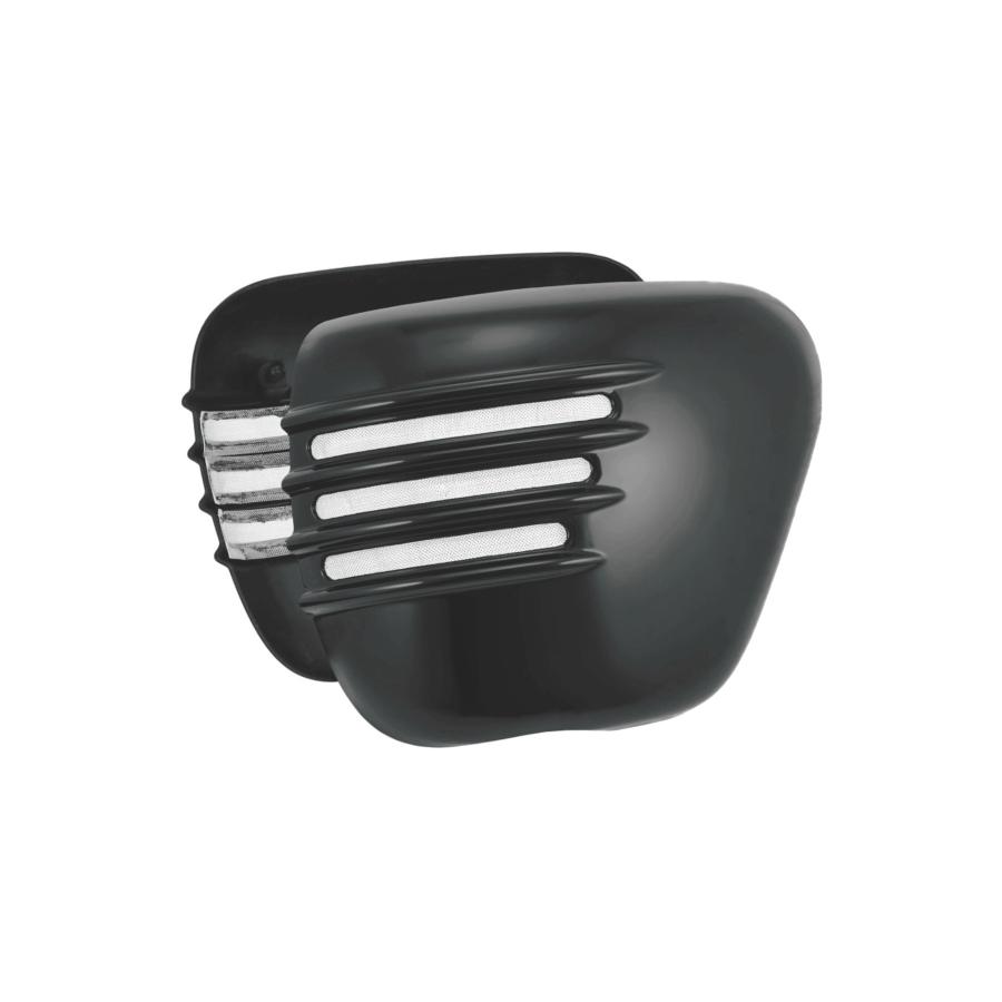 モートーン サイドカバー リブ マットブラック Bonneville T120 MTE213