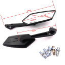 KOSO 汎用バイクミラー スモールミラー 左右セット 変換ミラーアダプター付属 8mm 10mm 逆ねじ対応 車検対応