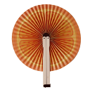 KIKKERLAND Fruity & Sweet Paper Fans ORANGE 扇子 センス 団扇 うちわ オレンジ コンパクト 軽量 スマホサイズ 通...