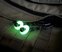 太陽光、スマートフォンのライト等様々な光源から蓄光することができるリングパーツ5個セットAfterburner Glow Ring アフターバーナー グローリングアウトドアギアの目印、キーリング、USBドライブ、鞄のジップなど日常生活の様々なシーンで活躍してくれます。