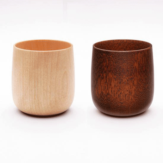 YUKI wood セット山中漆器の木地師により、無垢の木から一つ一つ削り出して作るカップ紙のような薄さを追求したYUKI匠の技国産水目桜の上品な木目真に優れた技術・素材・デザインキッチン用品ギフト プレゼント送料無料