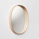 MOHEIMOVAL MIRROR (ナチュラル)ウォールミラー楕円レザーフレーム牛革インテリア送料無料レザー職人手作業手縫いギフト プレゼント