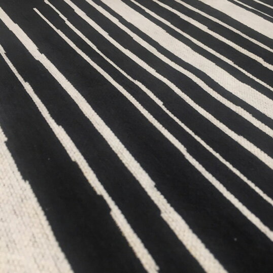 ORGANIC HAND DRAWING RUG_STRIPE 50×70無作為に描かれたストライプラインのデザインを落とし込んだラグオーガニック・コットン玄関マットキッチンマットインテリア