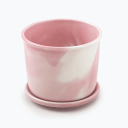 Mug Pot Marble Pinkマグポット マーブルピンクマグカップの胴体が3号ポット美濃焼の磁器の植木鉢インテリアガーデニングギフト プレゼント