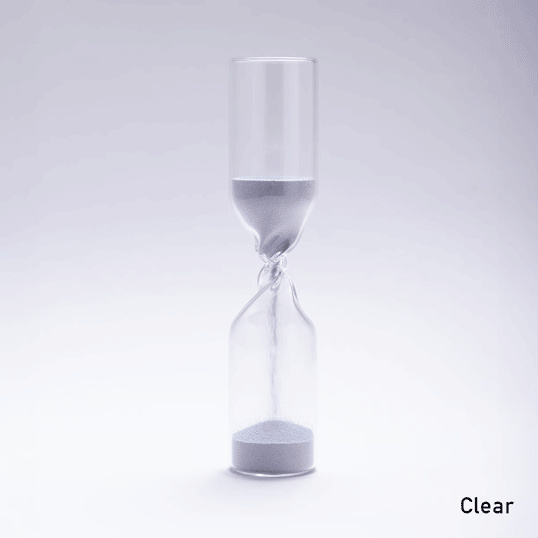 樂天商城 - 時に囚われないひとときを TIMELESS クリア 砂時計 ガラスのオブジェ 手作業 ガラスを捻る 特有の造形美 砂が落ちてゆく心地よい音 癒やし インテリア雑貨 リビング ダイニング キッチン 玄関 オフィス デスク 机上アクセサリー ギフト プレゼント シンプル 送料無料
