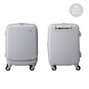 ±0スーツケース 34L B010 ライトグレーPCの入るポケット付き2〜4泊の出張に持って行きたい34LTSAロック対応高品質で美しいボディ特許構造タイヤで滑...