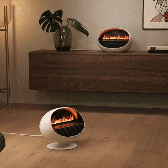 温める・香る・癒す 暖炉のある暮らしを、この一台で。Stadler Form(スタドラフォーム)/ Erik アロマファンヒーター圧倒的にリアルな炎の演出 パワフル ミストでの演出 アロマ機能 エッセンシャルオイル ロマンチック 電気暖炉 自動停止機能 過熱防止機能 送料無料 季節家電