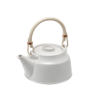 末広がりになった台形のボディ×籐製のハンドルという異素材のバランスが美しいceramic japan / セラミックジャパンTK 土瓶 (S) ホワイト北欧と日...