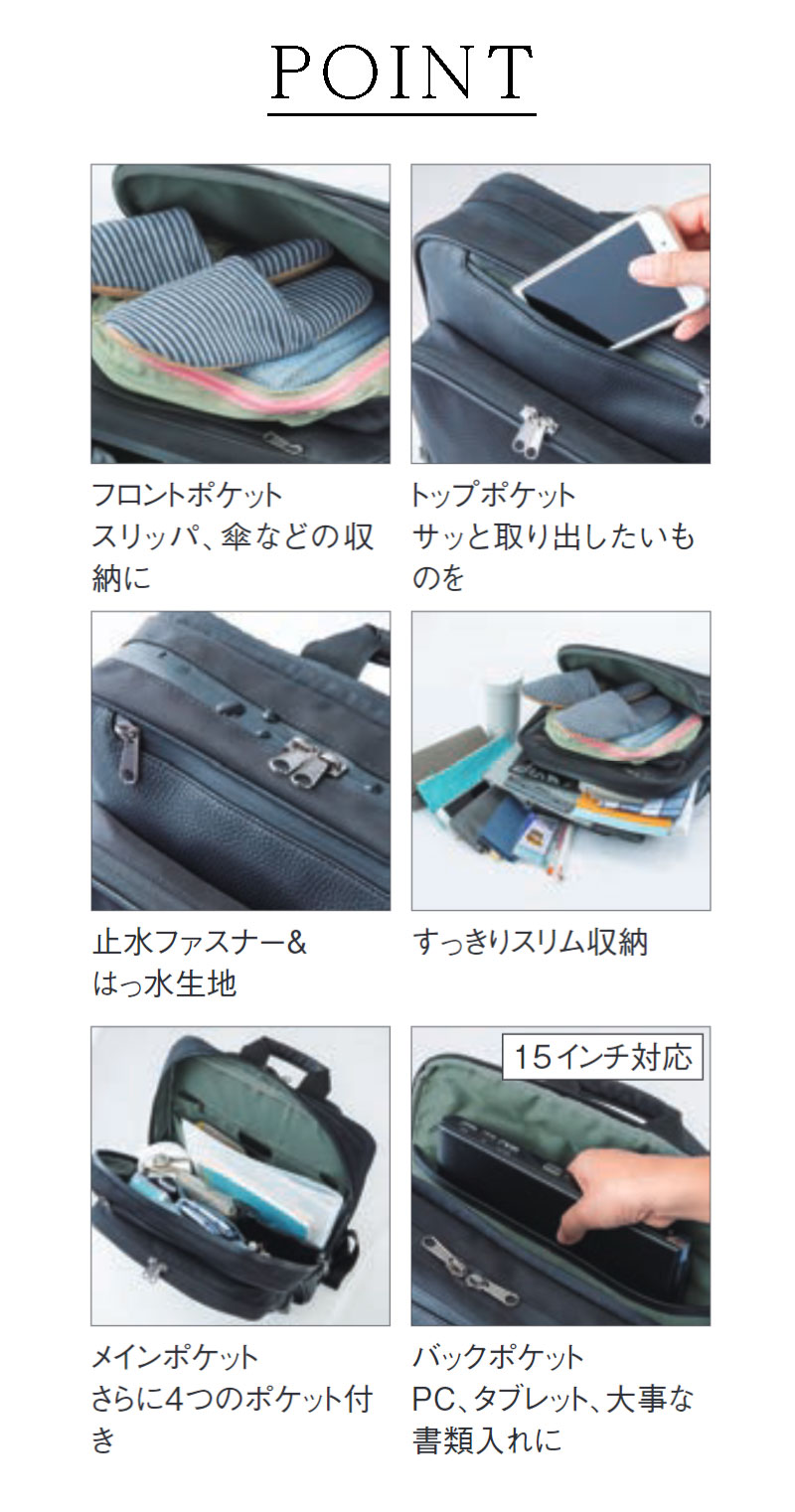 バックパック 18L 大きい 撥水 ワークリュック ビジネスバッグ 黒 かばん ナイロンバッグ スリム収納 大容量 リュック レディース メンズ 男女兼用 無地 通勤 通学 2