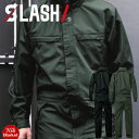 つなぎ タフライトオーバーオール SLASH 収納可能なフードイン仕様 シンメン 新作 撥水加工 防風 水回り作業 自動車 整備 塗装 かっこいい 作業着 作業...