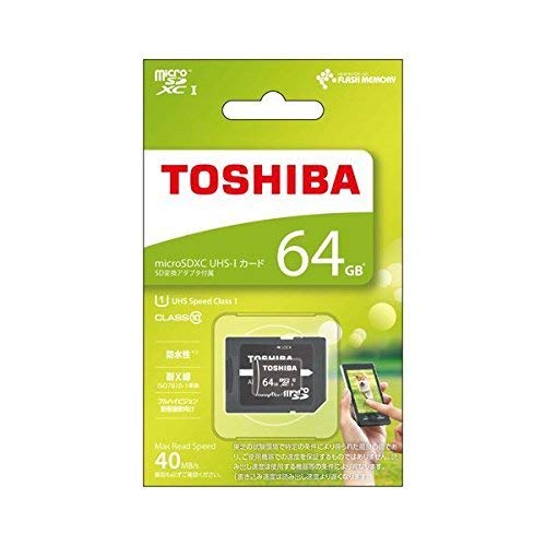 TOSHIBA microSDXCJ[h 64GB Class10 UHS-IΉ (ő]x40MB/s) MSDAR40N64G