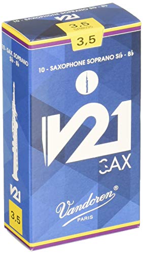 バンドーレン Vandoren ソプラノサクソフォンリード V21硬さ : 3-1/2 (10枚入り)