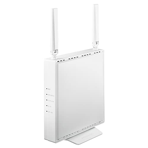 Wi-Fi6(外付けアンテナ)・白 WN-DEAX1800GRW・・Color:白Style:Wi-Fi6(外付けアンテナ)・[特長]可動式アンテナを搭載し、Wi-Fi電波を好きな方向に飛ばせるWi-Fi 6ルーター・[添付品]ACアダプター/LANケーブル/設置用スタンド/取扱説明書/設定情報シート・[スピード]1201＋574Mbps・[機能]ビームフォーミングW/MU-MIMO/IPv6ブースト・[サイズ/重量]70(W)×145(D)×245(H)mm /約340gWi-Fi 6(IEEE802.11ax)に対応し、5GHz最大1201Mbps(規格値)、2.4GHz最大574Mbps(規格値)の高速通信が可能なWi-Fiルーターです。 可動式アンテナを搭載し、設置場所やお部屋に合わせて最適な方向にWi-Fiを飛ばすことが可能です。 ご利用のインターネット回線の接続方式を自動で判別し、適切な動作モードでインターネットにつながり、設定不要です。 「IPv6(IPoE)」に対応し、当社独自の通信技術「IPv6ブースト」に対応しているため、「IPv6」を利用した高速なインターネット通信がご利用いただけます。 この商品は、電波法の技術基準に適合した無線機器です。 周波数帯:2 400MHz~2 483.5MHz、5 150MHz~5 350MHz、5 470MHz~5 730MHz