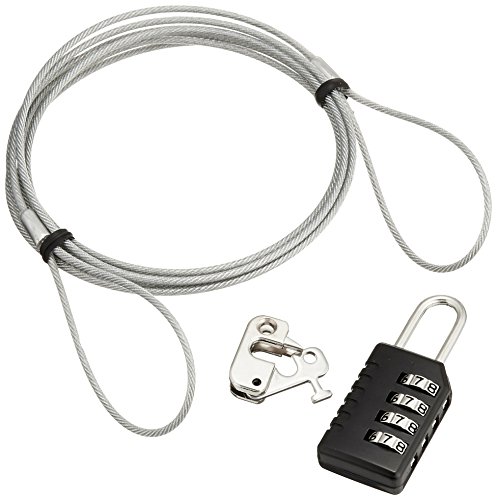 サンワサプライ パソコンセキュリティワイヤーロック(ワイヤー/ダイヤル錠/取付金具セット) SL-58 送料無料
