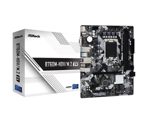 ASRock }U[{[h B760M-HDV/M.2 D4 Intel 12E13 CPU ( LGA1700 )Ή B760 