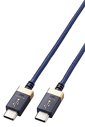 USB-C&USB-C・ネイビー DH-TCC10・・Style:USB-C&USB-C・USB-Aコネクターからの音声データ転送に対応したパソコンと、USB Type-C(TM)コネクターからの音声入出力に対応した音響機器を接続し、高音質デジタル伝送できるUSB変換ケーブルです。・1万回の屈曲耐久試験に合格した、高耐久ナイロンメッシュケーブルを採用しています。当社基準・デジタル伝送によって信号劣化が少なく、高音質かつクリアな音声を伝送できます。・ハイレゾ音声の伝送に対応しています。・信号の歪みや伝送ロスを抑える高純度OFC99.99%(無酸素銅)の銅線を採用しています。説明 仕様 コネクタ形状：USB Type-Cコネクター - USB Type-Cコネクター 対応機種：USB Type-C端子搭載のパソコン、スマートフォン及びUSB Type-C端子搭載のDAC、アンプ、オーディオインターフェイスなどのオーディオ機器 規格：USB2.0準拠 対応転送速度：最大480Mbps パワーデリバリー対応：非対応 ケーブルタイプ：ナイロンメッシュタイプ ケーブル長：約1m コネクター含まず ケーブル太さ：約3mm プラグメッキ仕様：ニッケルメッキプラグ、金メッキピン カラー：ネイビー 説明 USB Type-Cコネクターからの音声入出力に対応したパソコンやスマートフォンと、USB Type-Cコネクターからの音声入出力に対応した音響機器を接続。高音質デジタル伝送が可能なUSB変換ケーブルです。 1万回の屈曲耐久試験に合格した、高耐久ナイロンメッシュケーブルを採用しています。当社基準 デジタル伝送によって信号劣化が少なく、高音質かつクリアな音声を伝送できます。 ハイレゾ音声の伝送に対応しています。 信号の歪みや伝送ロスを抑える高純度OFC99.99%(無酸素銅)の銅線を採用しています。 ケーブル内部にある編組線のカバー率を100%にすることによって、外から入るノイズを防ぎ、シールド効果を高めています。 ナイロンメッシュケーブルとコネクター部分にアルミケースを使用した、オーディオらしい高級感のあるデザインです。 接続機器の仕様により転送ビットレートに制限がかかる場合があります。 EUの「RoHS指令(電気・電子機器に対する特定有害物質の使用制限)」に準拠(10物質)しています。 自社環境認定基準を1つ以上満たし、『THINK ECOLOGY』マークを表示した製品です。 環境保全に取り組み、製品の包装容器におけるプラスチック重量を、社内基準製品より20%以上削減した製品です。 環境保全に取り組み、製品の包装容器が紙・ダンボール・ポリ袋のみで構成されている製品です。 商品に関するお問い合わせ エレコム総合インフォメーションセンター TEL. 0570-084-465 FAX. 0570-050-012 受付時間 / 10：00~19：00　年中無休 チャットサポートも可能です。詳細は 8056.jpをご確認ください。