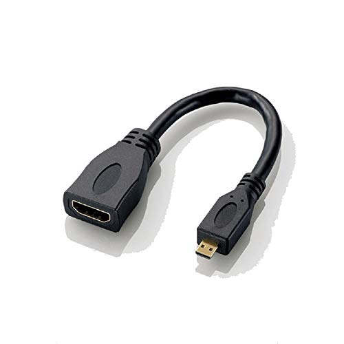 エレコム HDMI (メス) - micro HDMI (オス ) 変換ケーブル 10cm ブラック AD-HDAD2BK 送料無料