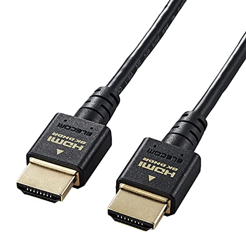 エレコム HDMI 2.1 ケーブル スリム ウルトラハイスピード 2m Ultra High Speed HDMI Cable認証品 送料無料