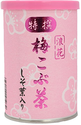 浪花昆布茶本舗 梅こぶ茶 しそ葉入り (80g缶入り) 送料無料