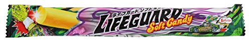 ・ 22グラム (x 20) ・内容量:1本×20個・カロリー:1本(標準22g)当り/93kcal・原材料:砂糖、水あめ、植物油脂、還元水あめ、ゼラチン、ソルビトール、酸味料、乳化剤、増粘剤(プルラン)、香料、クエン酸ナトリウム、カロチノイド色素、ナイアシン、ビタミンB2・商品サイズ(高さ×奥行×幅):52mm×110mm×210mm商品紹介 食べ応え満点なライフガード味のソフトキャンディです。 栄養成分 1本(標準22g)当り/エネルギー93kcal、炭水化物18.1g、脂質2.2g、たんぱく質0.3g、ナトリウム8.0mg、ナイアシン1.4mg、ビタミンB2 0.5mg ご注意（免責）必ずお読みください 品代以外に別途送料がかかります。 宅配に使う梱包資材はリサイクル品となります。 宅配130サイズ迄は色々なご注文品を同梱での1ヶロ出荷で対応しております。 （当社扱い品を複数・数種類ご注文の同梱発送は 一度にまとめてのご注文の場合のみ対応となります。） 個別のご注文ですと注文番号ごとの発送となり同梱発送には対応出来ません。 ・交換は不可です。