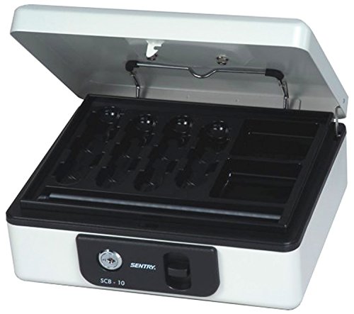SENTRY (セントリー) 金庫 手提げ金庫 小型 キャッシュボックス 収納ボックス 鍵付き B6 キーロック コインケース ワンタッ 送料無料