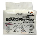 ・無し 100枚 ・本体重量:0.36kg・原産国:ミャンマー・本体サイズ (幅X奥行X高さ) :18×11×13cm・色: 無し説明 商品紹介 お散歩マナーをサポートするウンチ処理袋。小型犬のウンチにピッタリサイズ。 使用上の注意 ・用途以外の目的には使用しないでください。・1回の排便に1枚ご使用ください。固体により便の量が変わりますので、使用量は適宜調整してください。・必ずポリ袋から中のウンチを紙ごと取り出し、1回分を水洗トイレに流してください。多量に流すと排水官を詰まらせるおそれがあります。砂利等の不溶物が付いている場合は取り除いてから流してください。・ご使用後のポリ袋は、燃えるゴミとして出すことができますが、お住まいの地域のルールに従って処理してください。・ペットやお子様、認知症の方の手の届く所には置かないでください。・開封後は直射日光を避け、湿気の少ない風通しのよい場所に保管してください。 原材料・成分 水解紙 、 ポリエチレン 使用方法 ・処理袋の中のポリ袋に手を入れ、ウンチをうかんで取ります。・紙袋の外からつかんだままの状態で紙袋とポリ袋を裏返します。・ポリ袋に入れたまま持ち帰ってください。・ポリ袋から紙袋とウンチを取り出せば水洗トイレに流せます。ポリ袋はトイレに流せません。