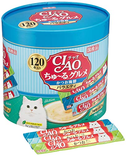 チャオ (CIAO) ちゅ~るグルメ かつお海鮮バラエティ 120本 送料無料