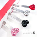 ブックマーカー ブックマーク スワロフスキーデコ ハート キラキラ 選べるカラー しおり 金属しおり シルバー プレゼントにおすすめ 本 読書 便利アイテム デ...