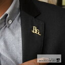 イニシャルピンバッチ オーダーピンバッチ ラグジュアリーなイニシャルラペルピン(ピンブローチ)コーディネートのポイントにキラキラ タックピン お好きなイニシャル...