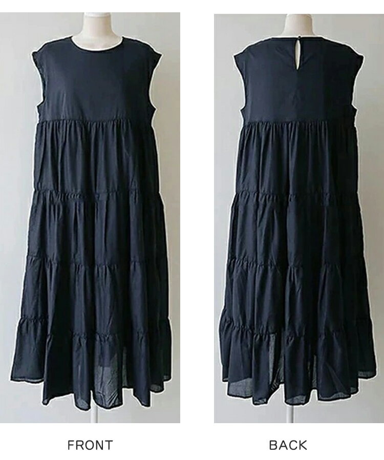 ノースリーブワンピース 黒 ワンピース 切り替えワンピース 夏 レディース ロング 無地 オーバーサイズ ロングワンピース aラインワンピース ギャザー タック ゆるっと 二の腕カバー 体型カバー きれいめ カジュアル 送料無料