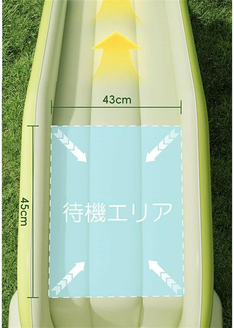 プラグイン 楽天市場店の滑り台 ウォータースライド エアー滑り台 水スライド 子供用 家庭用プール 遊具 猛暑対策 芝生遊び 室内室外 アウトドア ビーチ｜アングル2