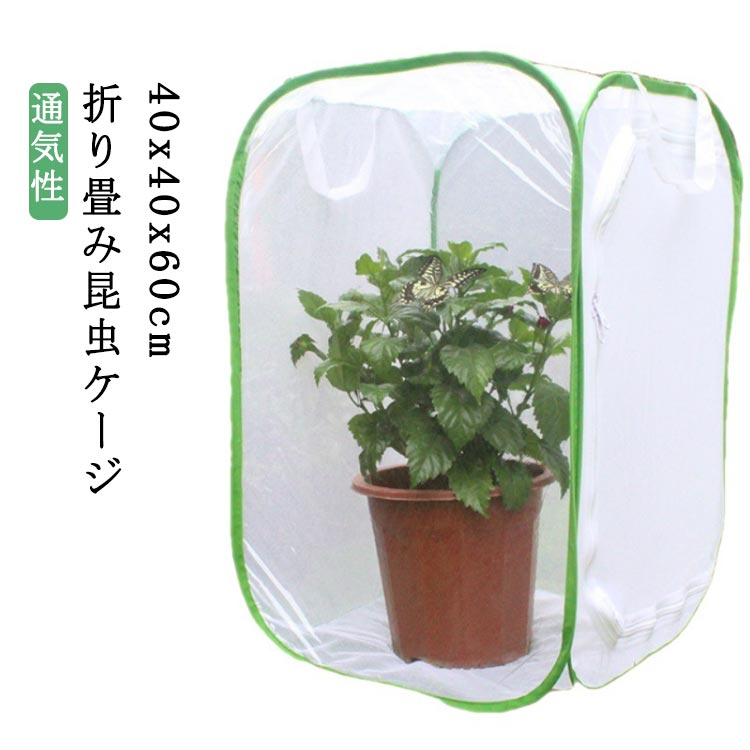 【折り畳み昆虫ケージ】 【通気性】 【40x40x60cm】通気性と耐久性に優れた高品質のポリエステルメッシュ生地を使用しています。また、ケージに蝶やビーズを引っ張るだけでなく、蝶や蜂蜜の生息地としても利用できます。多くの蝶を収納することができ、良好な通気性があり、白いガーゼネットで蝶などの昆虫の観察にとても便利です。子供に扱いやすい。折り畳み式なので持ち運びもラクラク、邪魔になりません。家庭で虫を育てるだけでなく、幼稚園や小学校での野外実験にも適しています。 サイズ 40x40x60cm サイズについての説明 40x40x60cm ※サイズ計測には誤差が生じます。 素材 アクリロニトリルブタジエンスチレン（ABS） 色 グリーン 備考 ●サイズ詳細等の測り方はスタッフ間で統一、徹底はしておりますが、実寸は商品によって若干の誤差(1cm～3cm )がある場合がございますので、予めご了承ください。 ●製造ロットにより、細部形状の違いや、同色でも色味に多少の誤差が生じます。 ●パッケージは改良のため予告なく仕様を変更する場合があります。 ▼商品の色は、撮影時の光や、お客様のモニターの色具合などにより、実際の商品と異なる場合がございます。あらかじめ、ご了承ください。 ▼生地の特性上、やや匂いが強く感じられるものもございます。数日のご使用や陰干しなどで気になる匂いはほとんど感じられなくなります。 ▼同じ商品でも生産時期により形やサイズ、カラーに多少の誤差が生じる場合もございます。 ▼他店舗でも在庫を共有して販売をしている為、受注後欠品となる場合もございます。予め、ご了承お願い申し上げます。 ▼出荷前に全て検品を行っておりますが、万が一商品に不具合があった場合は、お問い合わせフォームまたはメールよりご連絡頂けます様お願い申し上げます。速やかに対応致しますのでご安心ください。