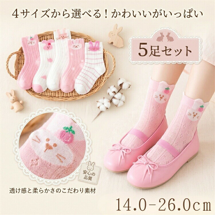 キッズ靴下5足組ジュニア女の子かわいいキャラクター春夏秋子供ソックス14151617181920212223242526cm登園通園通学男の子新生活11タイプ選べるお洒落幼稚園保育園プレゼント