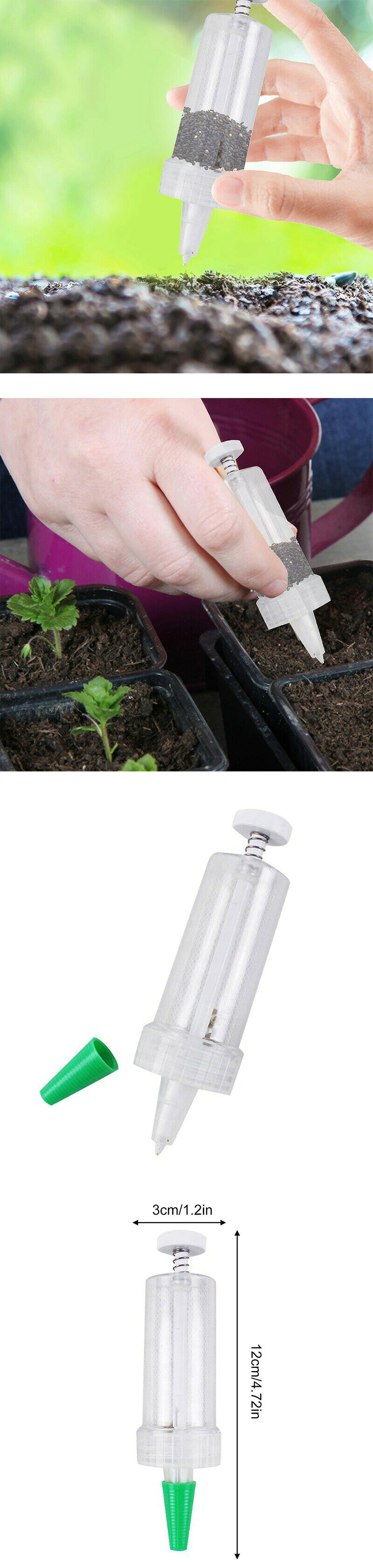 【2個セット】種まき機 手動式 種蒔き器 播種ディスペンサー 種子播種 均一な種子...