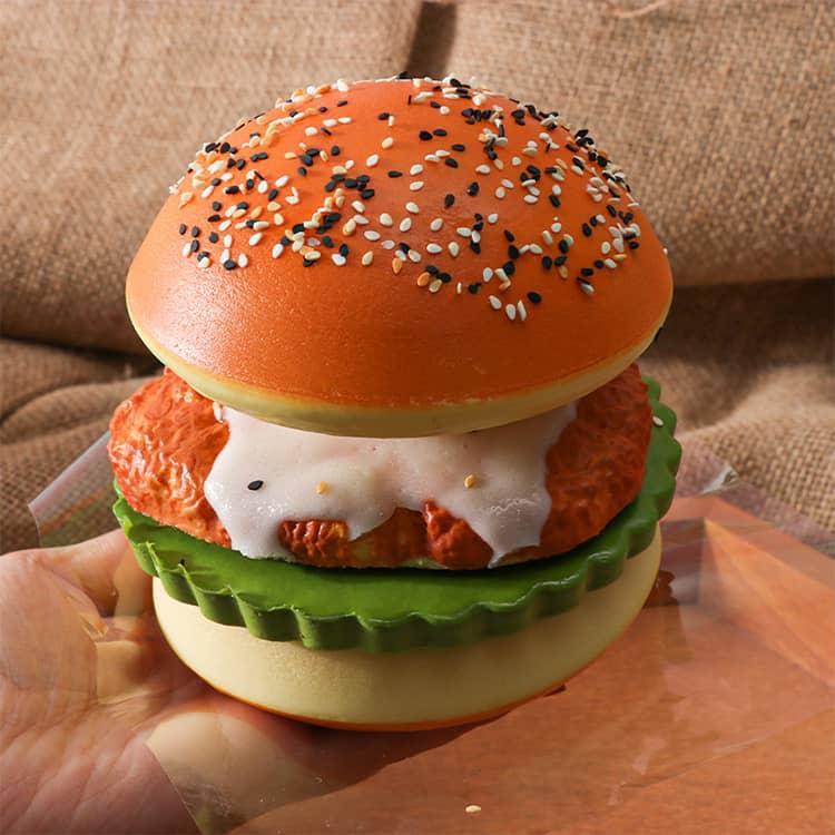ハンバーガー 握るおもちゃ 食品サンプル 女の子向け 低反発 そっくり スクイーズ ...