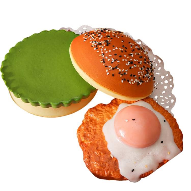 ハンバーガー 握るおもちゃ 食品サンプル 女の子向け 低反発 そっくり スクイーズ ...