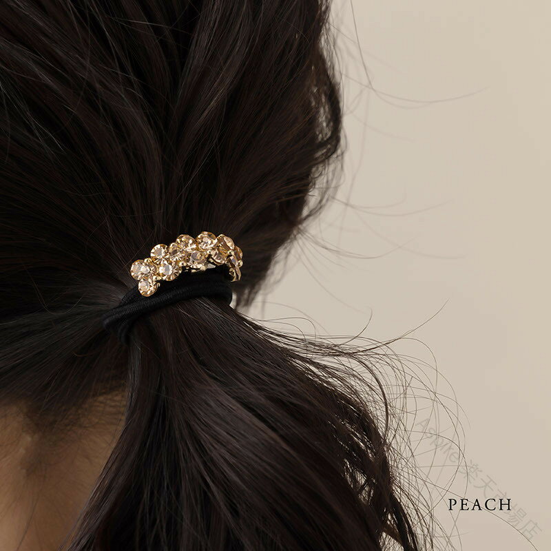 ヘアゴム 大人っぽい ヘアアクセサリー カーブ モチーフ ストーン キラキラ パール...
