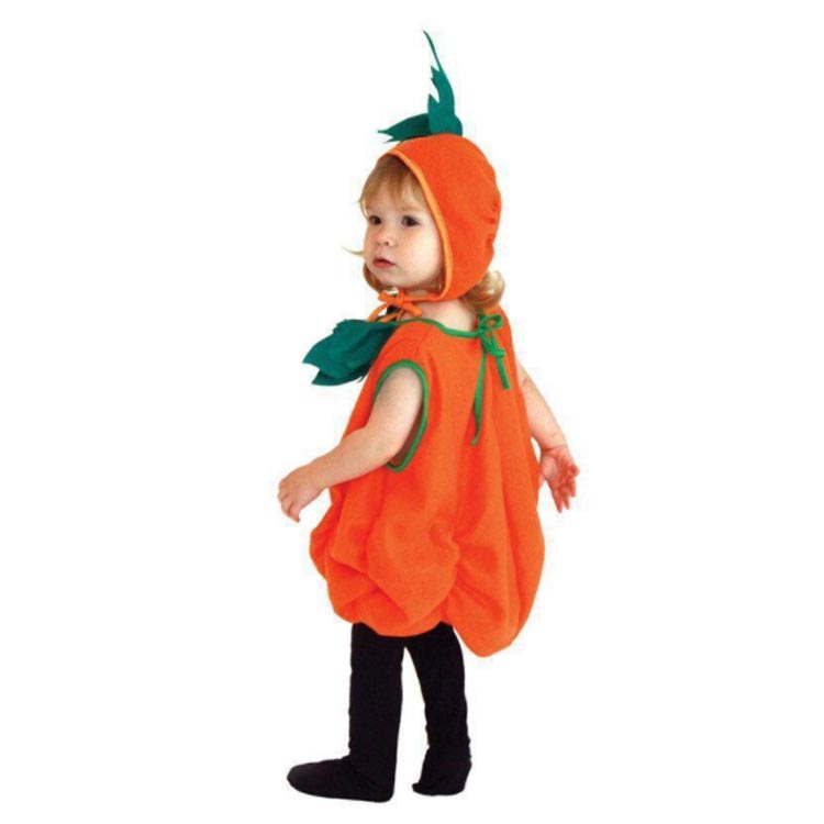 ハロウィンコスプレ 衣装 3点セット 子供仮装 かぼちゃ パンプキン スモック 可愛...
