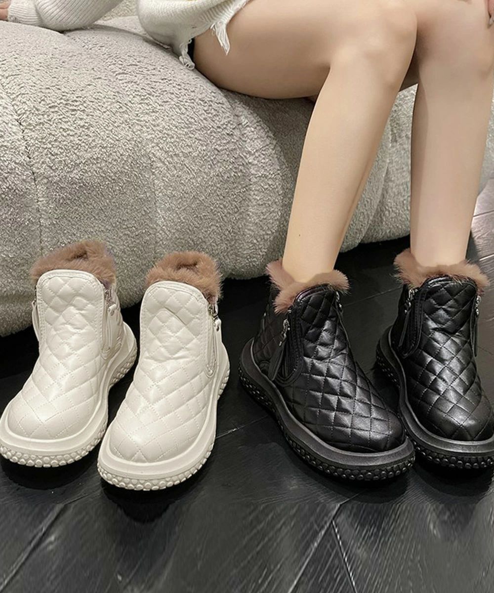 ムートンブーツ キルティング...