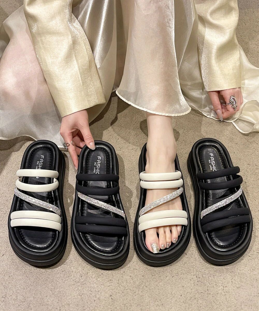 厚底サンダル ミュールサンダル 韓国風夏 レディース ストラップサンダル ボリュームソール 美脚 歩きやすい おしゃれ カジュアル 大人可愛い 海旅行 トラベル 99GYXC-122 ランキング受賞(4.0)