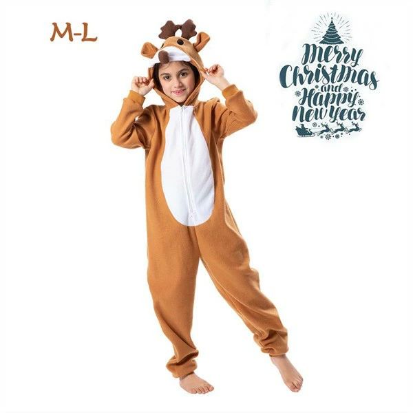 クリスマス衣装 かわいい キッズ コスプレ 公演衣装 サンゴフリース ヘラジカ 子ども フード付き 動物..